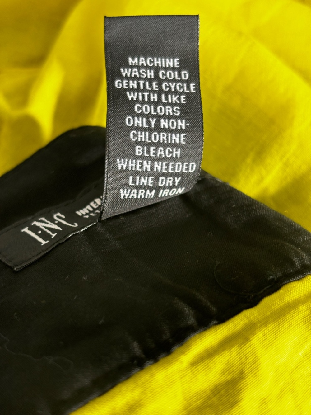 INC International Concepts Eyelet Skirt - Black with Citron Underlay Size 2P - Picture 9 of 9